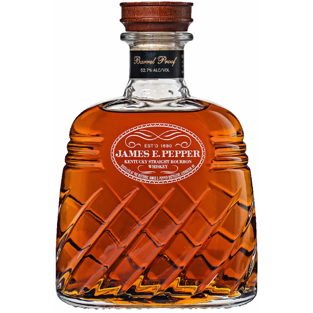 James E Pepper Barrel Proof Bourbon Decanter