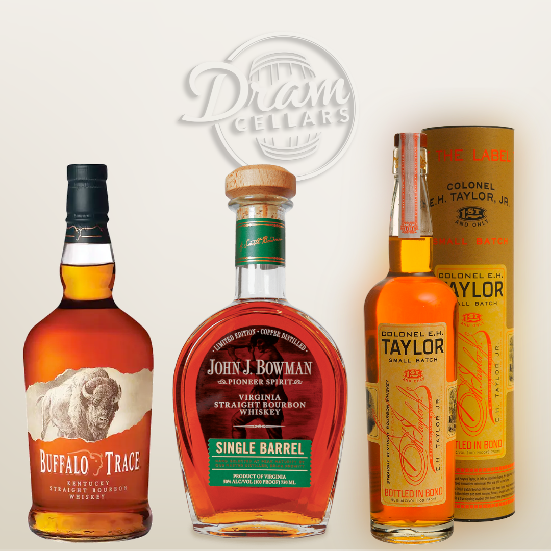 Buffalo Trace, EH Taylor Small Batch, and John J Bowman Bundle
