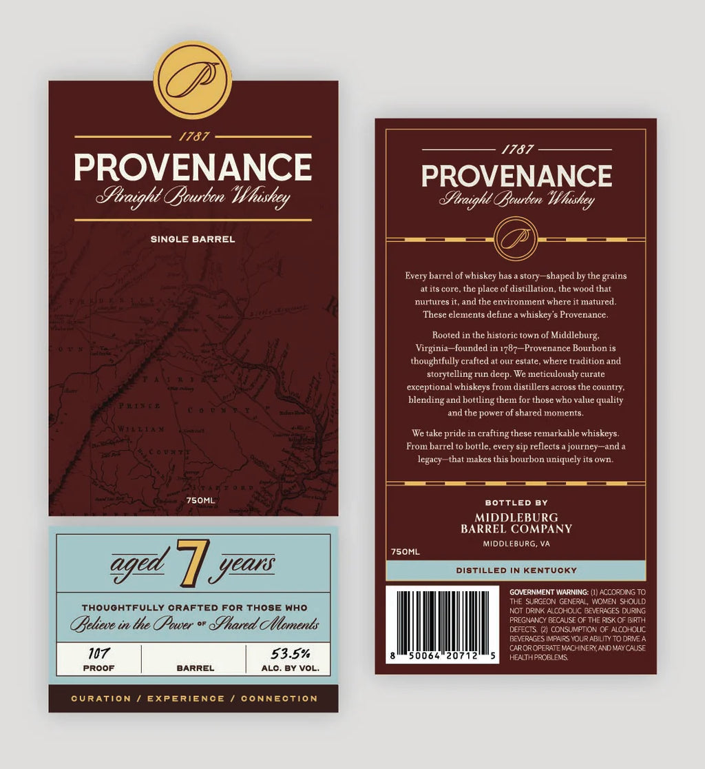 Provenance 7 Year Single Barrel Kentucky Straight Bourbon