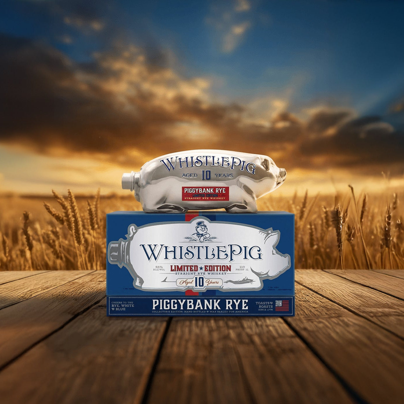 WhistlePig Piggybank "Rye, White, & Blue" Limited Edition (1 Liter)