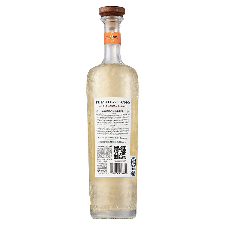Tequila ocho tequila reposado single estate corralillos 80 1 Lt Bottle