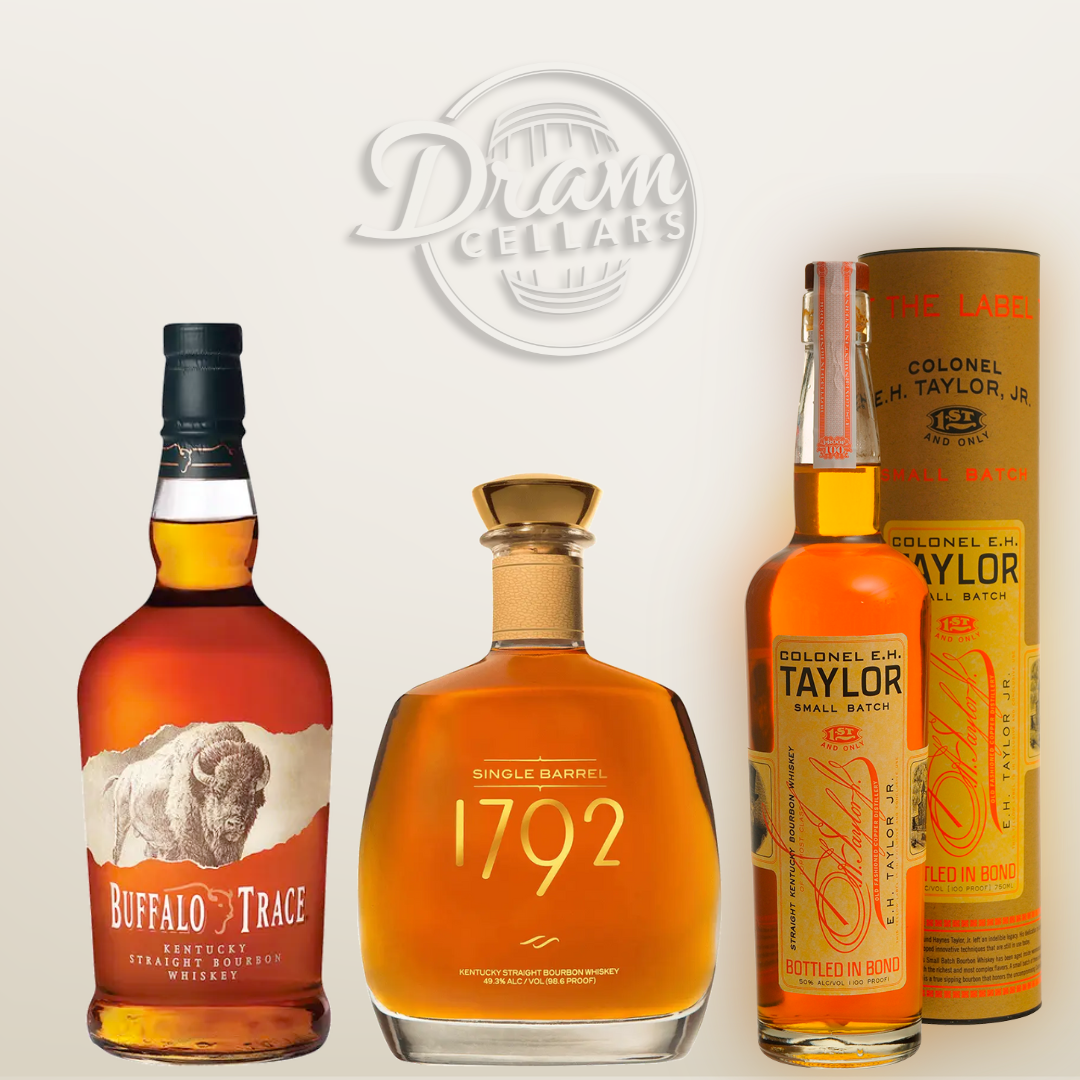 Buffalo Trace, 1792 Single Barrel, and EH Taylor