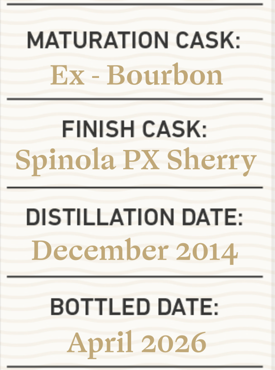 Whispering Waters Aberlour 11 Year Old, 1st Fill Ximénez-Spínola PX Sherry