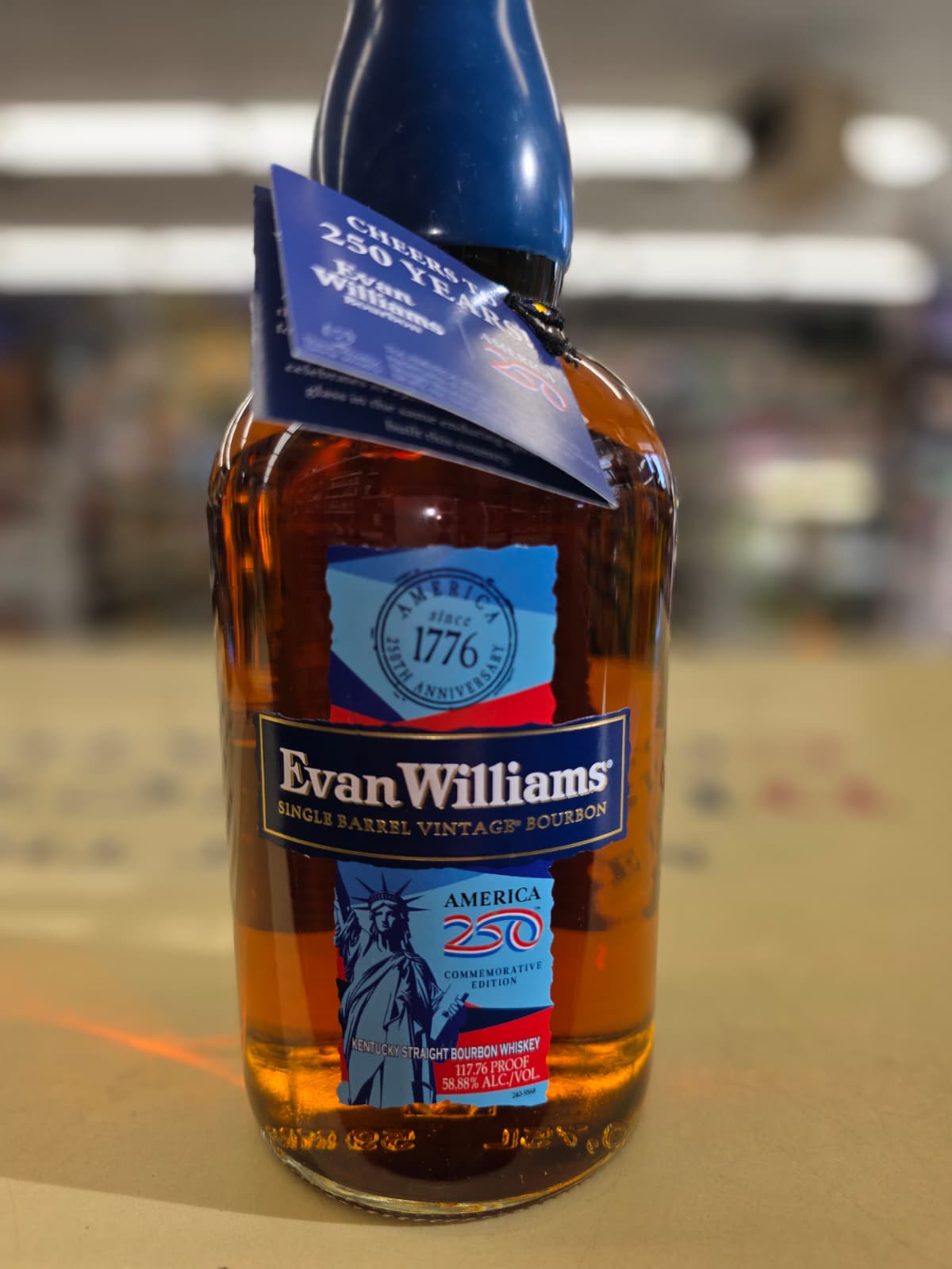Evan Williams Single Barrel 250 Commemorative Edition 117.7 prf